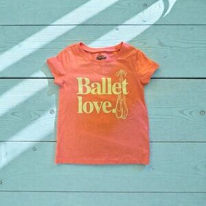 Girls size 6/6x “Ballet Love” Tee - in Coral